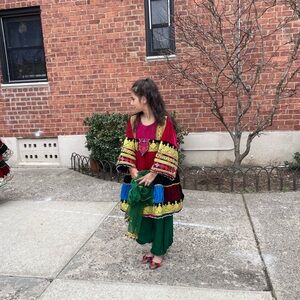 Colorful Traditional Dress with Embroidery